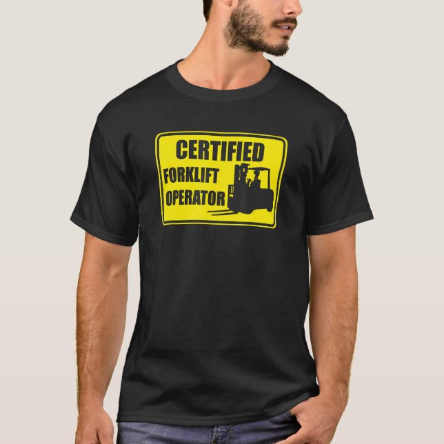 T-shirt Exploitant de chariot élévateur agréé d'entrepôt (Devant)