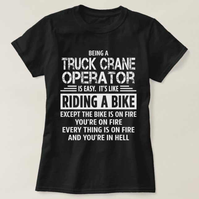 T-shirt Exploitant de grue de camion (Design devant)