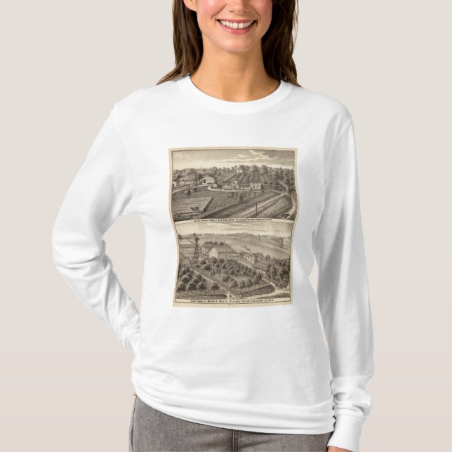 T-shirt Exploitations laitières de blanc de RS Houston et (Devant)