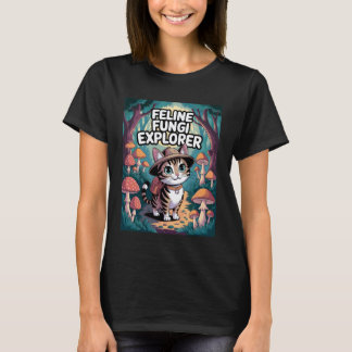 T-shirt Explorateur de champignons félins Chat drôle de my
