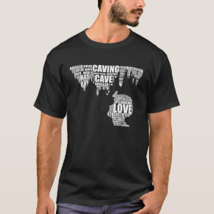 T-shirt Explorateur de grottes Word Cloud Et Nature