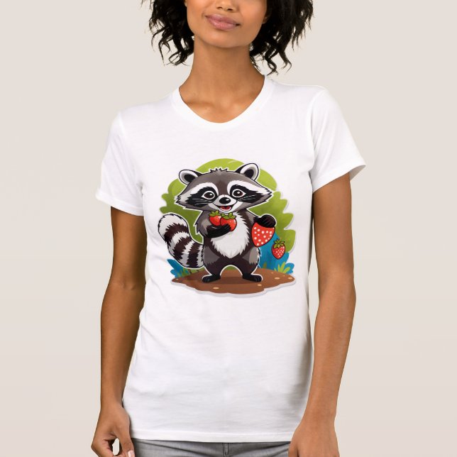 T-shirt Explorateur de la forêt de ratons laveurs (Devant)