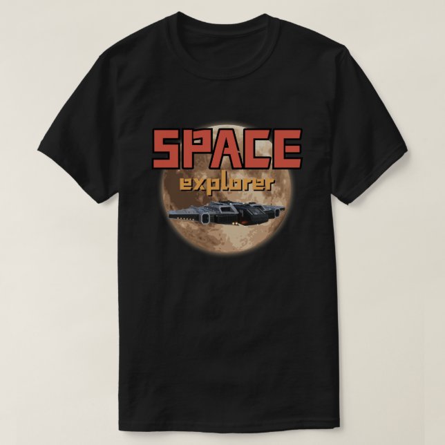 T-shirt Explorateur de l'espace rétro (Design devant)