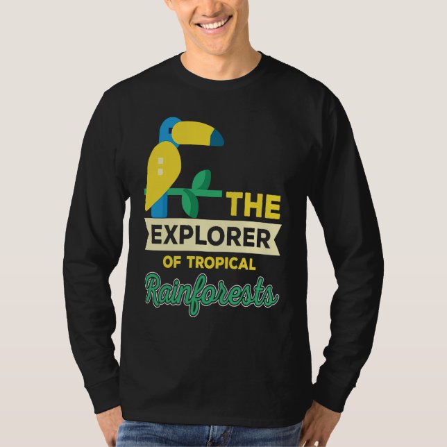 T-shirt Explorateur de perroquet tropical de la forêt trop (Devant)