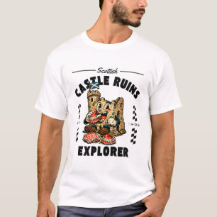 T-shirt explorateur de ruines de château écossais