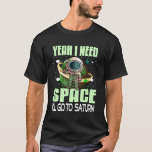 T-shirt Explorateur de Saturne Envie de Distance Drôle Hum