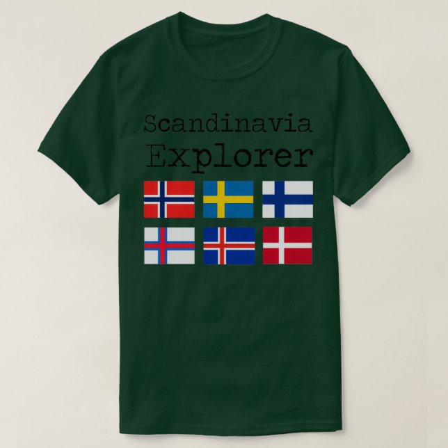 T-shirt Explorateur Scandinavie (Design devant)