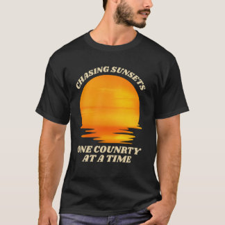 T-shirt Explorateurs du monde et amateurs de coucher de so