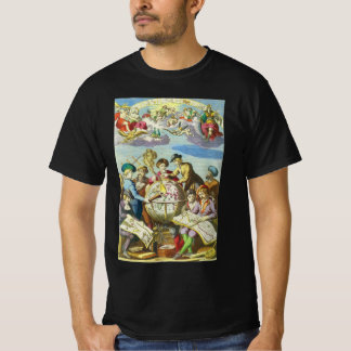T-shirt Explorateurs vintage avec carte du globe antique,