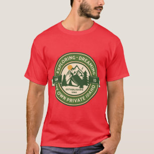 T-shirt Exploration De Dreaming Mon Idaho Privé Surdimensi