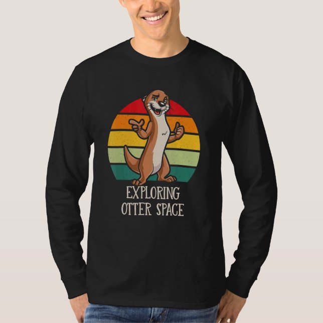 T-shirt Exploration de l'espace de la loutre thème de l'am (Devant)