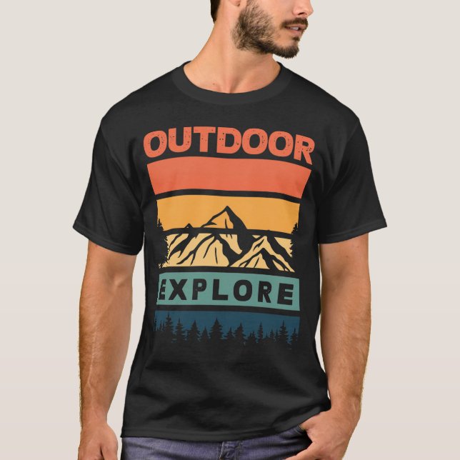 T-shirt Exploration Extérieure Aventure Montagne Amateur d (Devant)