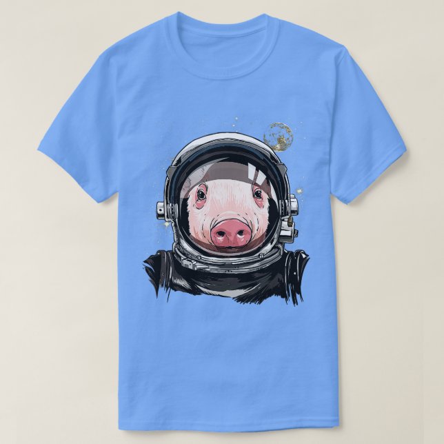 T-shirt Exploration spatiale de l'astronaute de cochon (Design devant)