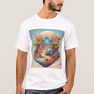 T-shirt Exploration spatiale sur une planète inconnue