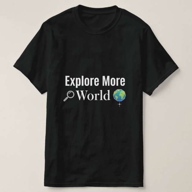 T-shirt Explore More World Adventure Travel Design - Vinta (Design devant)