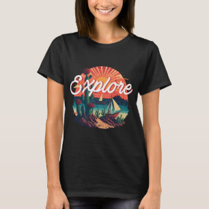 T-shirt Explorer - cactus voir côté paysage