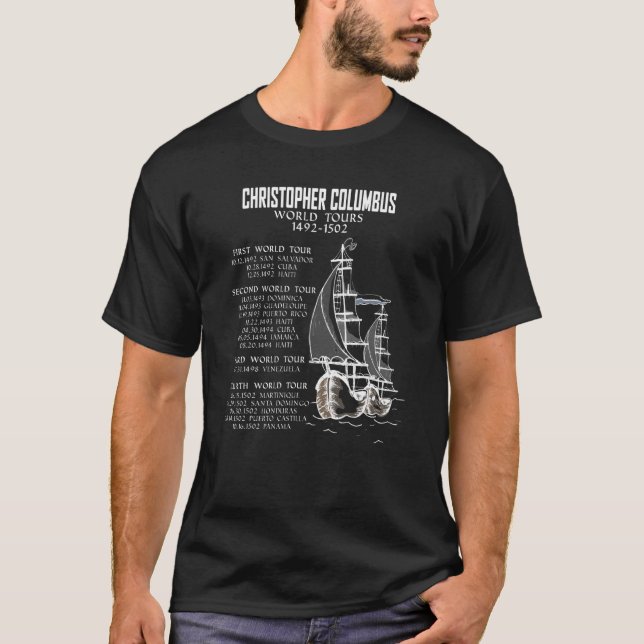 T-shirt Explorer Christophe Colomb World Tours (Devant)