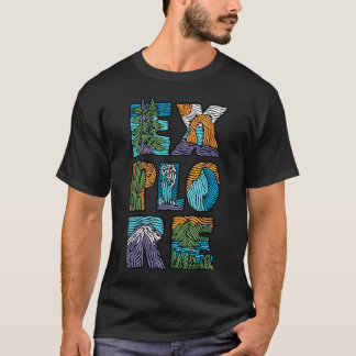 T-shirt Explorer de la nature Amateur de plein air Parc na