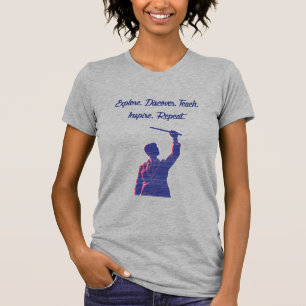T-shirt Explorer Découvrir Enseigner Inspirer Répéter Scie