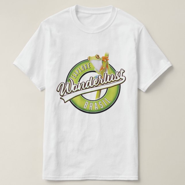 T-shirt explorer le Brésil avec un esprit d'aventure  (Design devant)