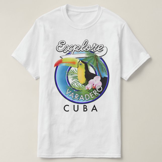 T-shirt Explorer le logo de voyage Varadero Cuba (Design devant)
