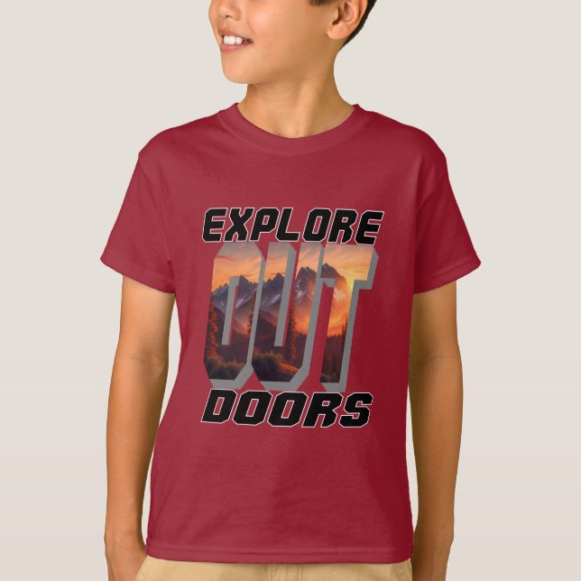 T-SHIRT EXPLORER LES PORTES EXTÉRIEURES (Devant)