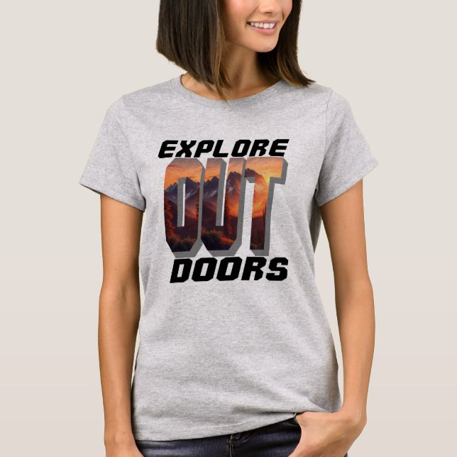 T-SHIRT EXPLORER LES PORTES EXTÉRIEURES (Devant)