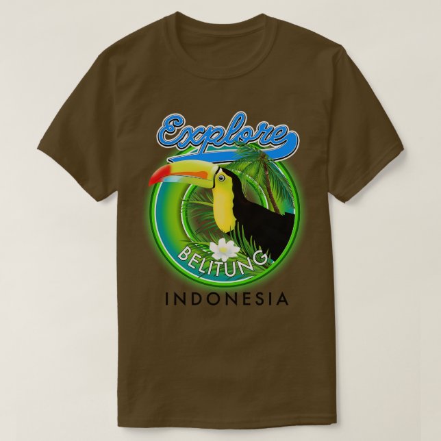 T-shirt explorer l'île de Belitung (Design devant)