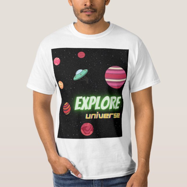 T-shirt explorer l'univers (Devant)