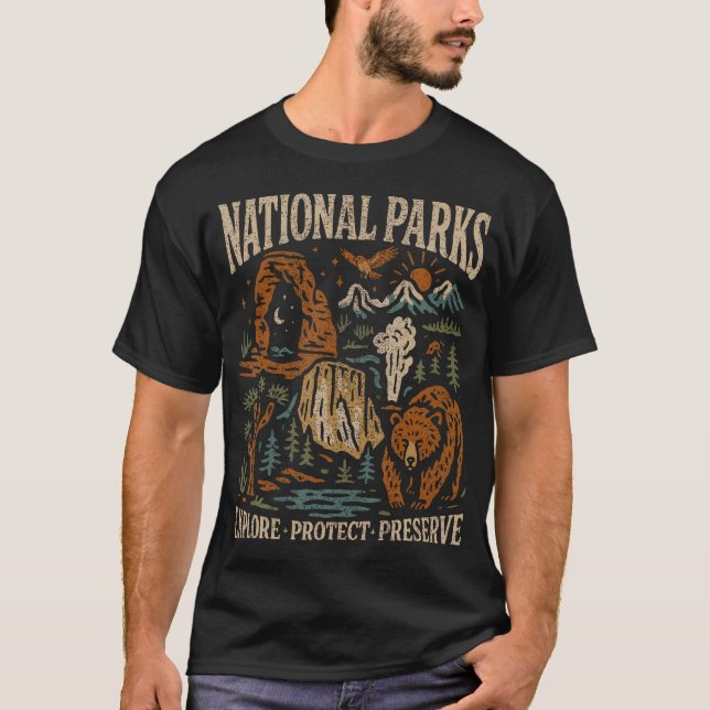 T-shirt Explorer Protéger Préserver Parc National de l'Our (Devant)