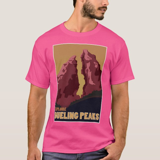 T-shirt Explorez Dueling Peaks (Devant)