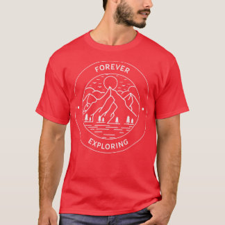 T-shirt Explorez Explorer Explorer Randonnée Camping Voyag