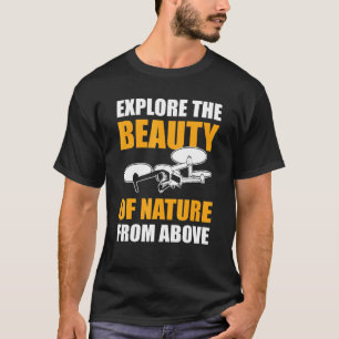 T-shirt Explorez la beauté d'une nature d'au-dessus du dro