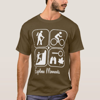 T-shirt Explorez la chemise de signes du Minnesota