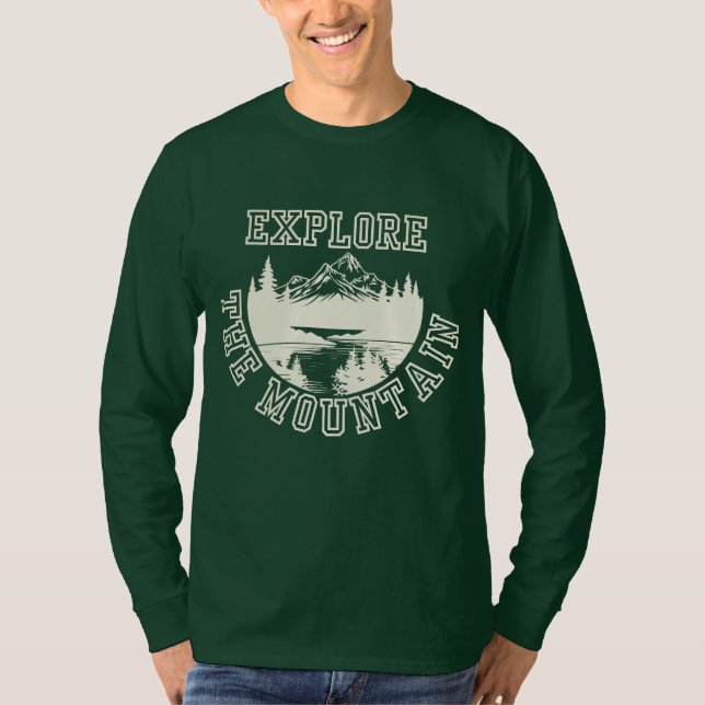 T-shirt Explorez la conception de l'aventure en plein air  (Devant)