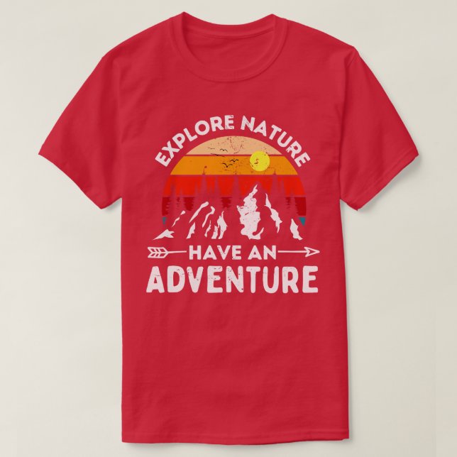 T-shirt Explorez la nature Aventure (Design devant)