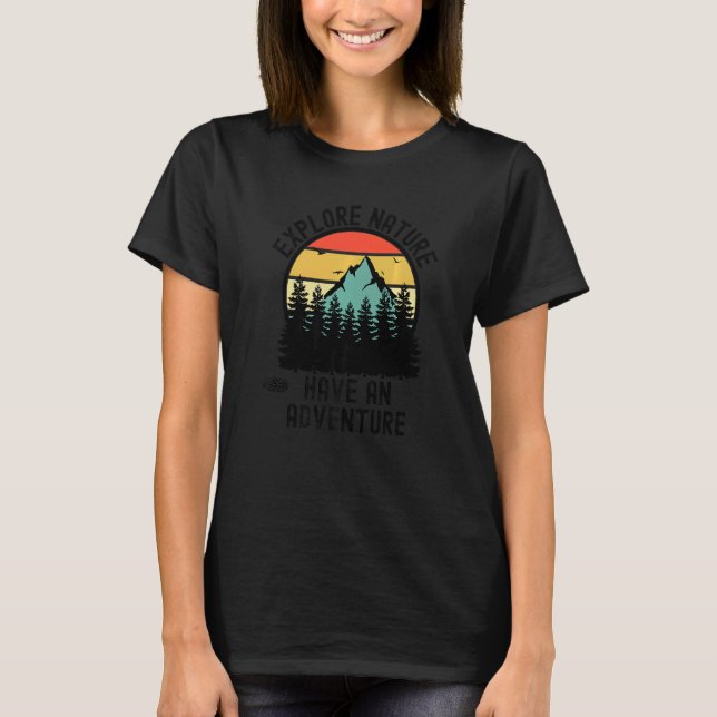 T-shirt Explorez La Nature Faites Une Aventure Forest Moun (Devant)