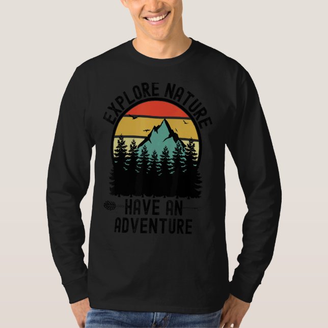 T-shirt Explorez La Nature Faites Une Aventure Forest Moun (Devant)