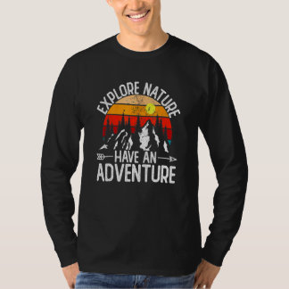T-shirt Explorez La Nature Faites Une Aventure Retro Fores