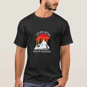 T-shirt Explorez La Nature Faites Une Aventure Retro Fores