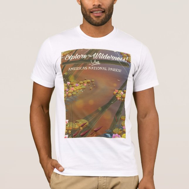 T-shirt Explorez la nature ! visitez les États-Unis (Devant)