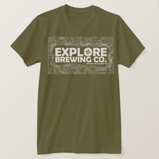 T-shirt Explorez le brassage (la copie blanche) (Design devant)