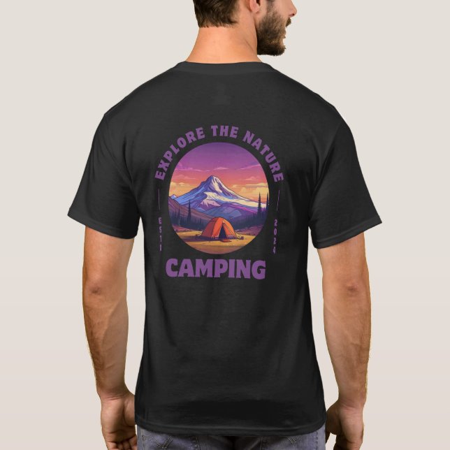 T-shirt Explorez le Camping Nature Vintage (Dos)