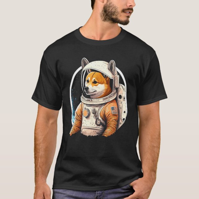 T-shirt Explorez le Cosmos avec un astronaute Corgi (Devant)