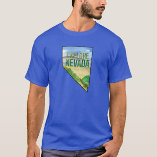 T-shirt Explorez le désert du Nevada Forme de l'état du pa