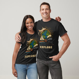 T-shirt Explorez le Design Vintage du Monde