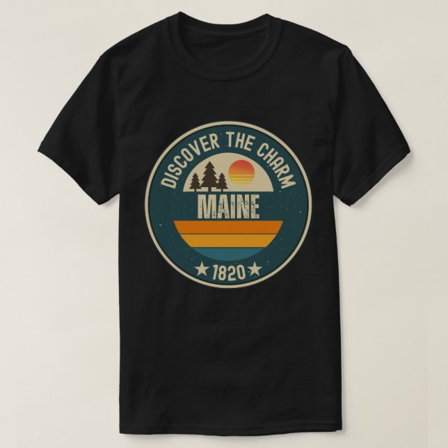 T-shirt Explorez le Maine- Designs pour tous les amoureux (Design devant)
