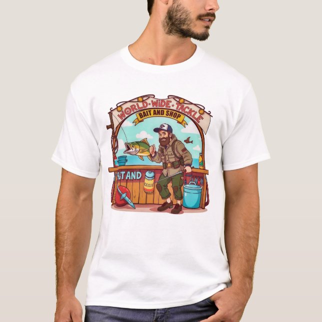 T-shirt Explorez le monde de la pêche (Devant)