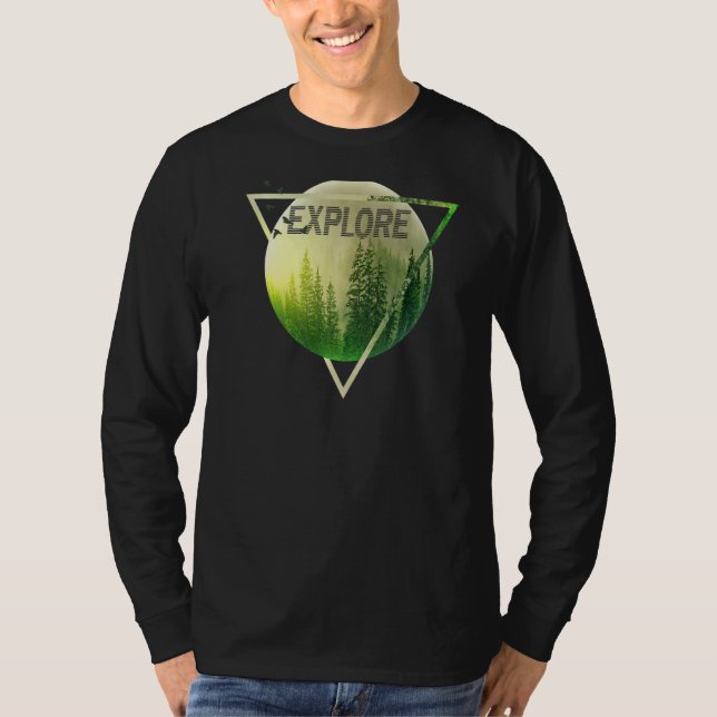 T-shirt Explorez le Randonnée Camping (Devant)