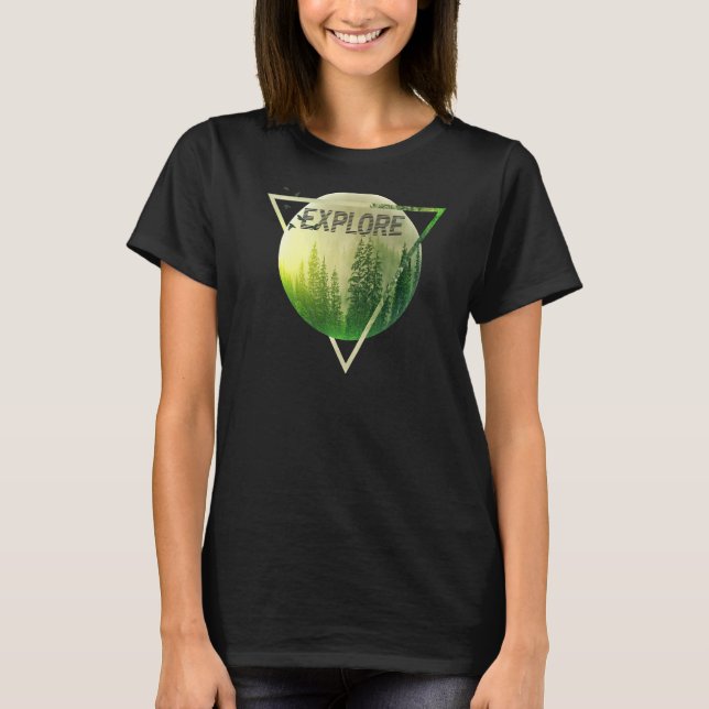 T-shirt Explorez le Randonnée Camping (Devant)
